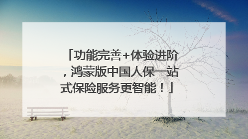 功能完善+体验进阶，鸿蒙版中国人保一站式保险服务更智能！