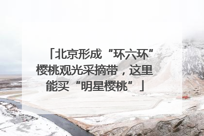 北京形成“环六环”樱桃观光采摘带，这里能买“明星樱桃”