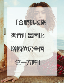 合肥机场旅客吞吐量同比增幅位居全国第一方阵