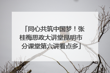 同心共筑中国梦！张桂梅思政大讲堂昆明市分课堂第六讲看点多