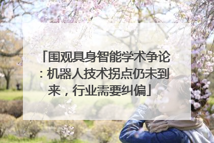 围观具身智能学术争论：机器人技术拐点仍未到来，行业需要纠偏