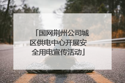 国网荆州公司城区供电中心开展安全用电宣传活动