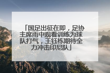 国足出征在即，足协主席雨中观看训练为球队打气，王钰栋期待全力冲击印尼队