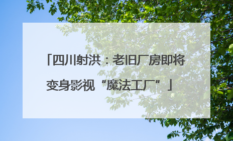 四川射洪：老旧厂房即将变身影视“魔法工厂”