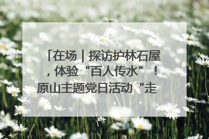 在场｜探访护林石屋，体验“百人传水”！原山主题党日活动“走新”更“走心”