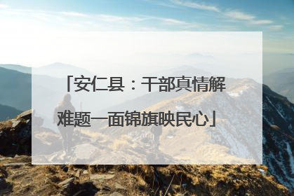 安仁县：干部真情解难题一面锦旗映民心
