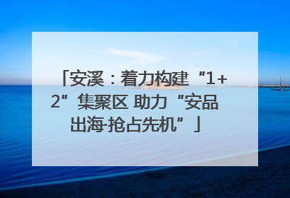 安溪：着力构建“1+2”集聚区 助力“安品出海·抢占先机”