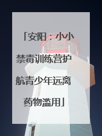 安阳：小小禁毒训练营护航青少年远离药物滥用