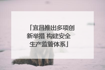 宜昌推出多项创新举措 构建安全生产监管体系