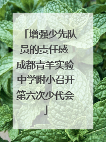 增强少先队员的责任感 成都青羊实验中学附小召开第六次少代会