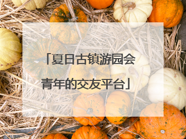 夏日古镇游园会 青年的交友平台