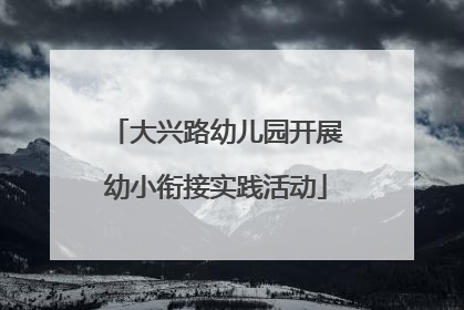 大兴路幼儿园开展幼小衔接实践活动