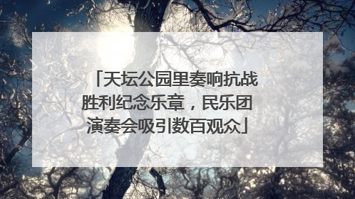 天坛公园里奏响抗战胜利纪念乐章，民乐团演奏会吸引数百观众