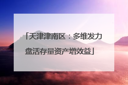 天津津南区：多维发力盘活存量资产增效益