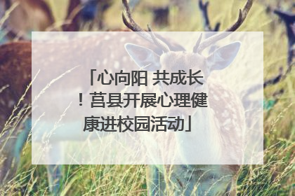 心向阳 共成长！莒县开展心理健康进校园活动
