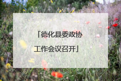 德化县委政协工作会议召开