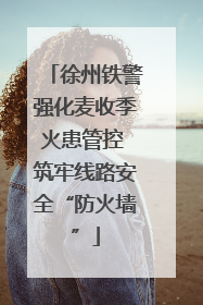 徐州铁警强化麦收季火患管控 筑牢线路安全“防火墙”