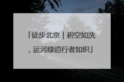 徒步北京｜碧空如洗，运河绿道行者如织