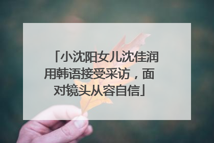 小沈阳女儿沈佳润用韩语接受采访，面对镜头从容自信
