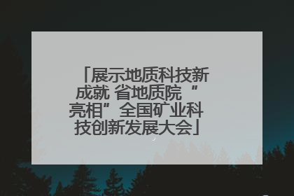 展示地质科技新成就 省地质院“亮相”全国矿业科技创新发展大会