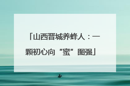 山西晋城养蜂人：一颗初心向“蜜”图强
