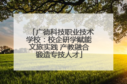 广德科技职业技术学校：校企研学赋能文旅实践 产教融合锻造专技人才