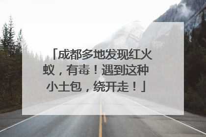 成都多地发现红火蚁，有毒！遇到这种小土包，绕开走！