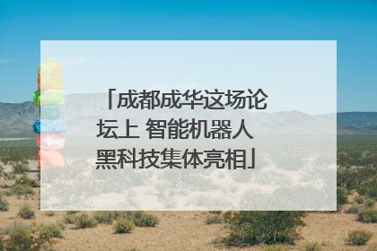 成都成华这场论坛上 智能机器人黑科技集体亮相