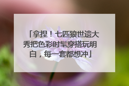 拿捏！七匹狼世遗大秀把色彩时髦穿搭玩明白，每一套都想冲