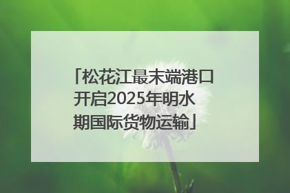 松花江最末端港口开启2025年明水期国际货物运输
