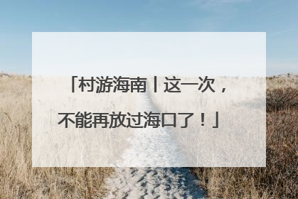 村游海南丨这一次，不能再放过海口了！
