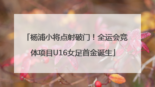 杨浦小将点射破门！全运会竞体项目U16女足首金诞生