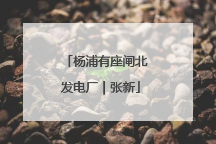 杨浦有座闸北发电厂｜张新