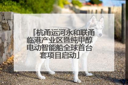 杭甬运河永和联甬临港产业区暨纯甲醇电动智能船全球首台套项目启动