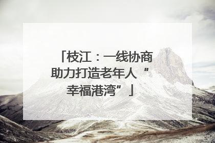 枝江：一线协商助力打造老年人“幸福港湾”