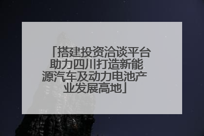 搭建投资洽谈平台 助力四川打造新能源汽车及动力电池产业发展高地