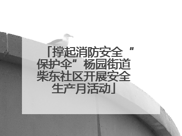 撑起消防安全“保护伞”杨园街道柴东社区开展安全生产月活动