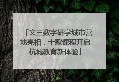 文三数字研学城市营地亮相，十款课程开启杭城教育新体验