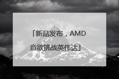 新品发布，AMD意欲挑战英伟达