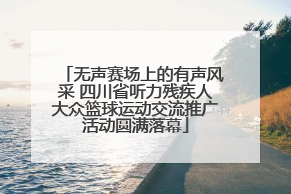 无声赛场上的有声风采 四川省听力残疾人大众篮球运动交流推广活动圆满落幕
