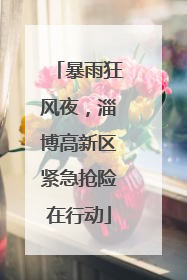 暴雨狂风夜，淄博高新区紧急抢险在行动