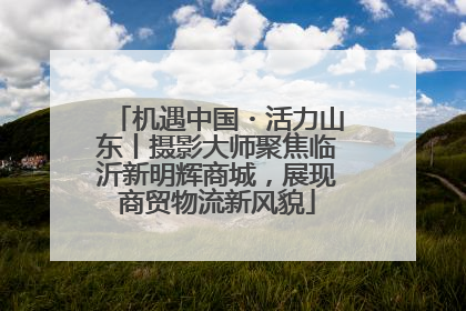 机遇中国・活力山东丨摄影大师聚焦临沂新明辉商城，展现商贸物流新风貌