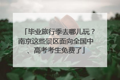 毕业旅行季去哪儿玩？南京这些景区面向全国中、高考考生免费了