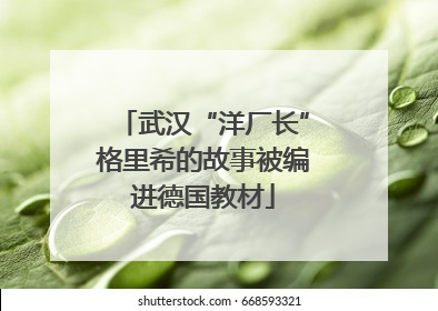 武汉“洋厂长”格里希的故事被编进德国教材