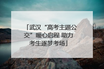 武汉“高考主题公交”暖心启程 助力考生逐梦考场