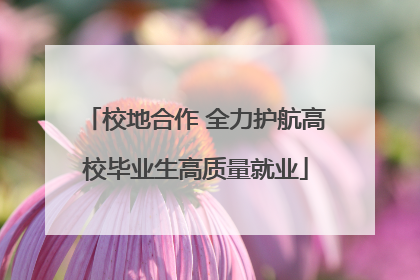 校地合作 全力护航高校毕业生高质量就业
