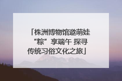 株洲博物馆邀萌娃“粽”享端午 探寻传统习俗文化之旅
