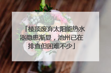楼顶废弃太阳能热水器隐患渐显，池州已在排查但困难不少
