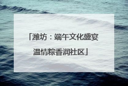 潍坊：端午文化盛宴 温情粽香润社区