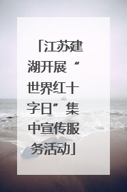 江苏建湖开展“世界红十字日”集中宣传服务活动